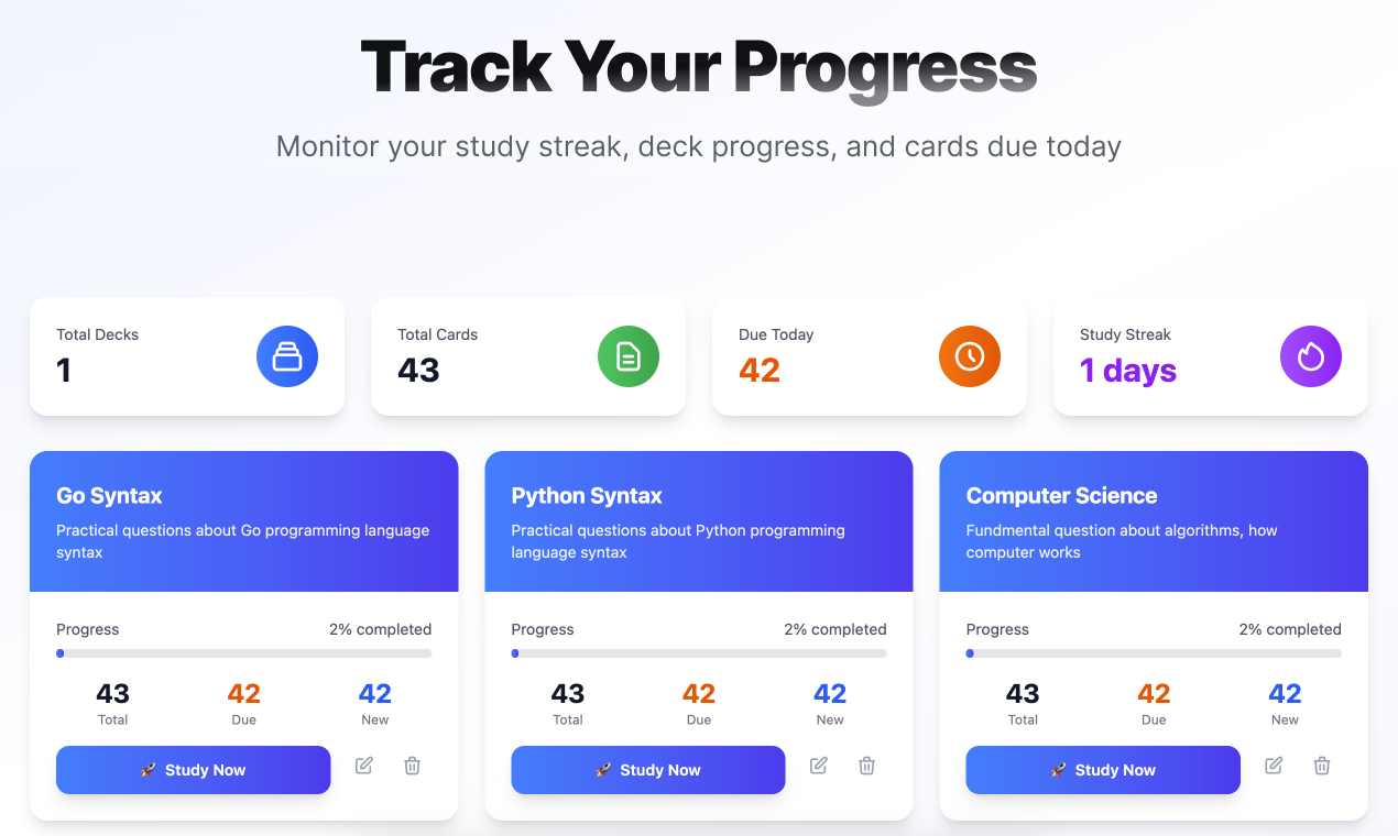 ReTap - AI Spaced Repetition System gallery image