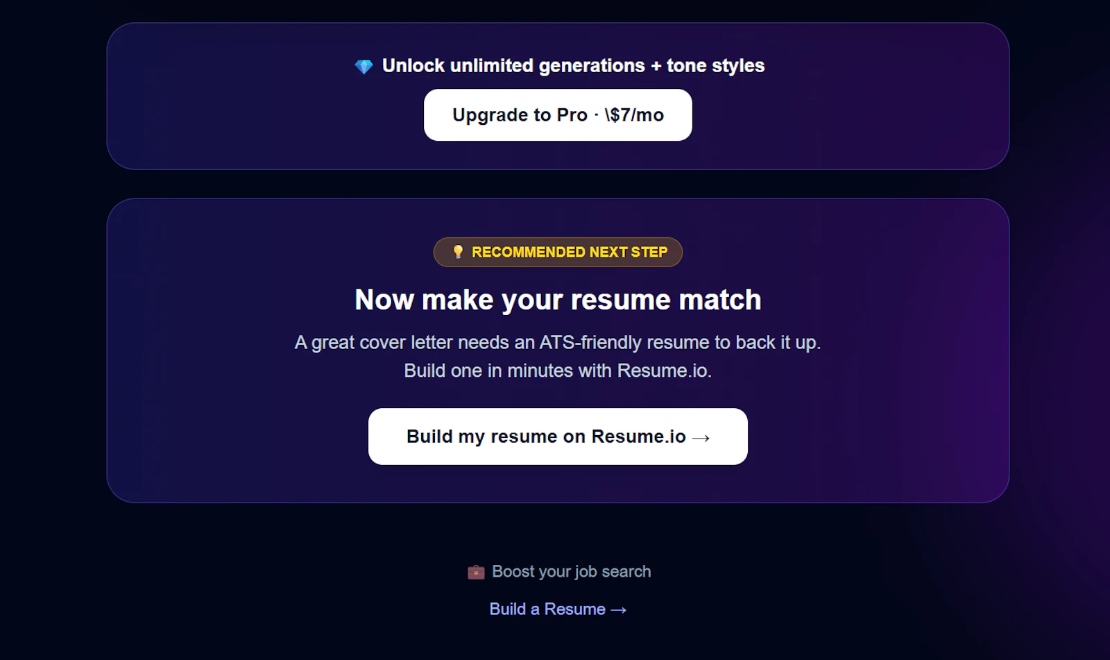 InstantCoverLetter.ai screenshot 2