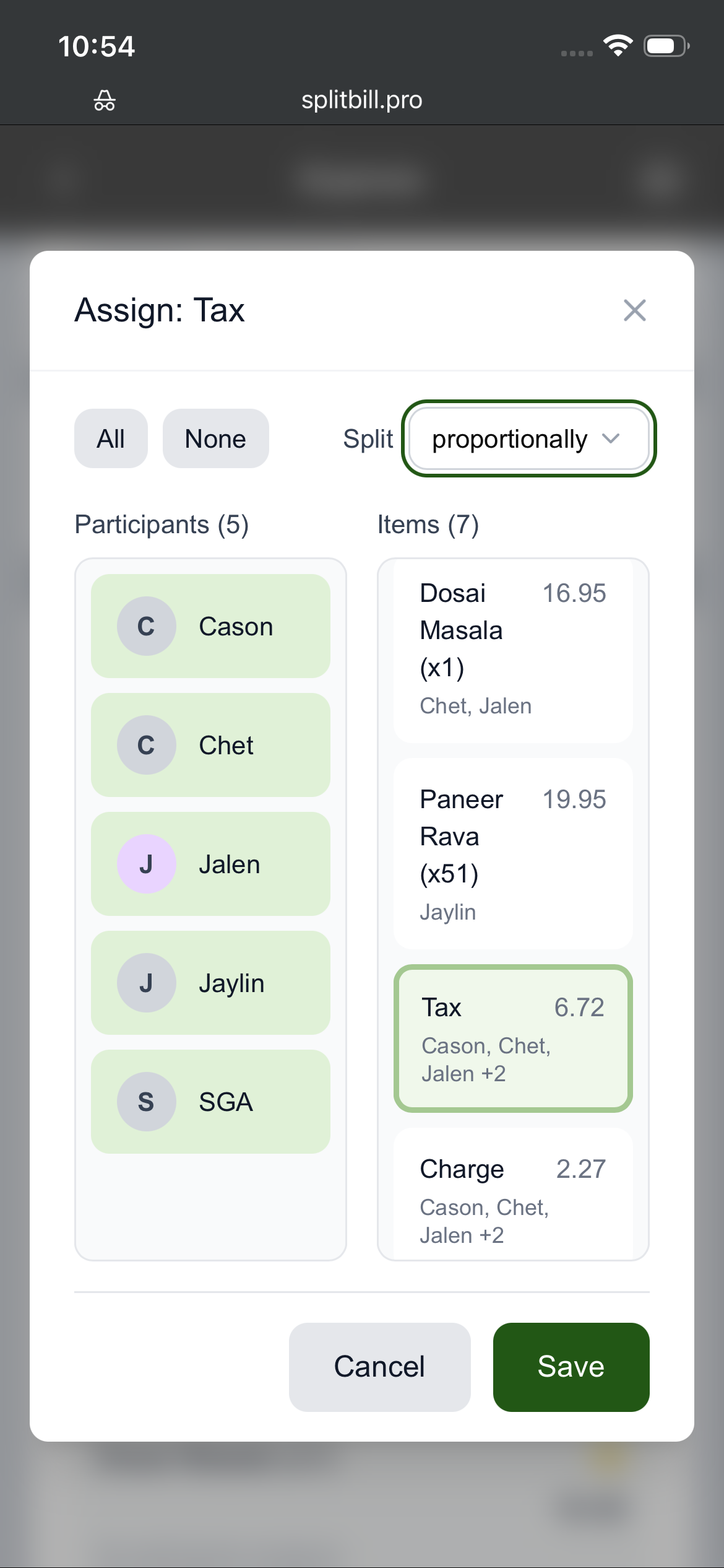 SplitBill - Screenshot 2 showing product features and functionality