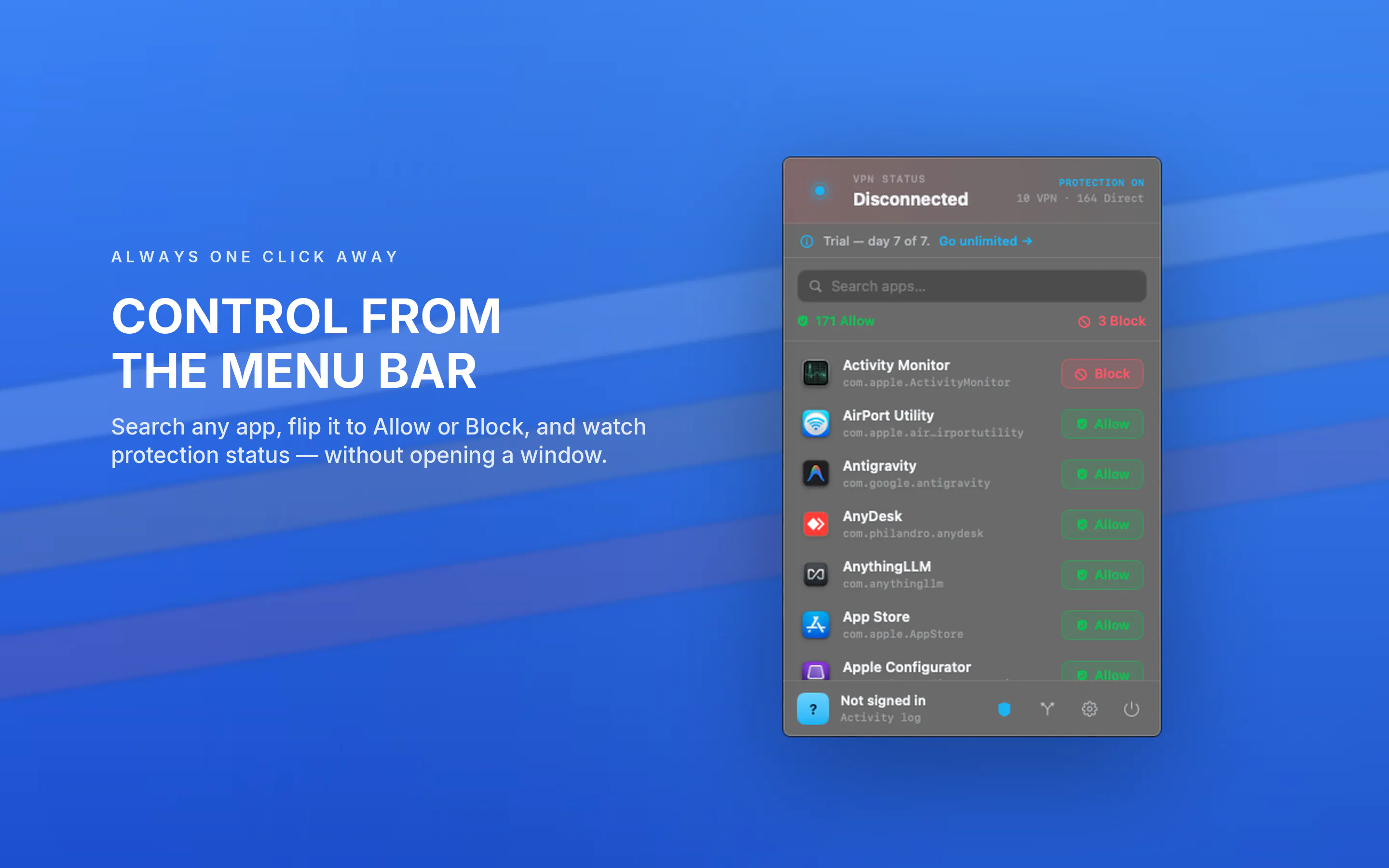 AppLanes - Per-App VPN Routing for Mac gallery image