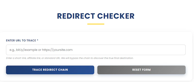 URL Redirect Checker screenshot 1