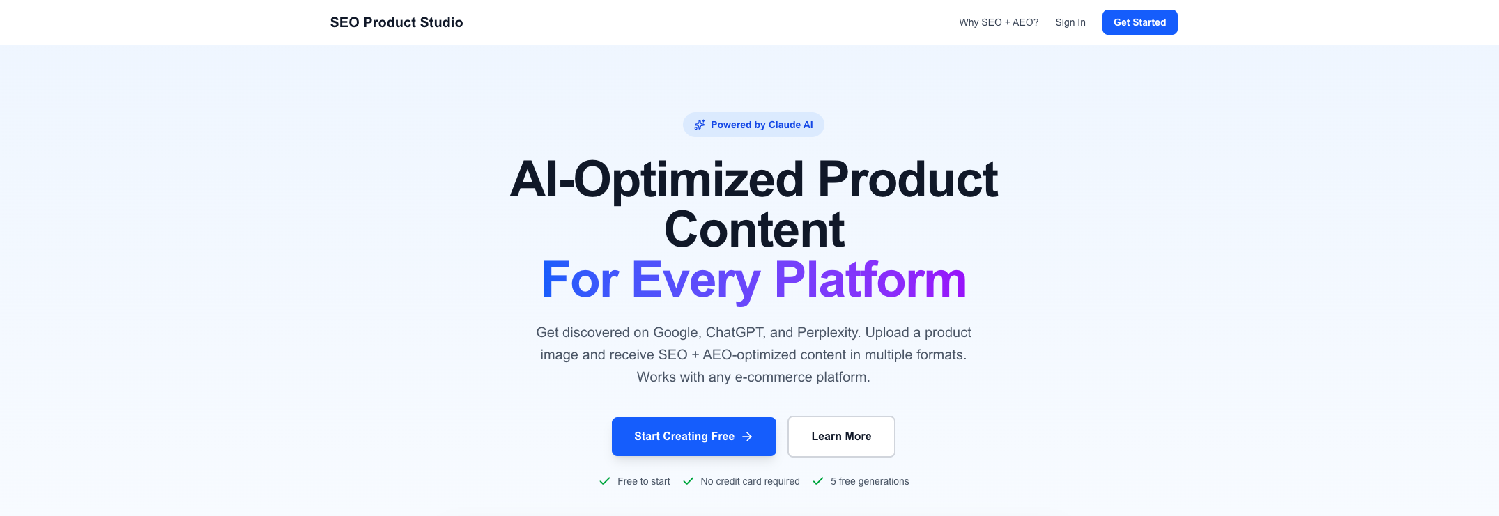 SEO Product Studio gallery image