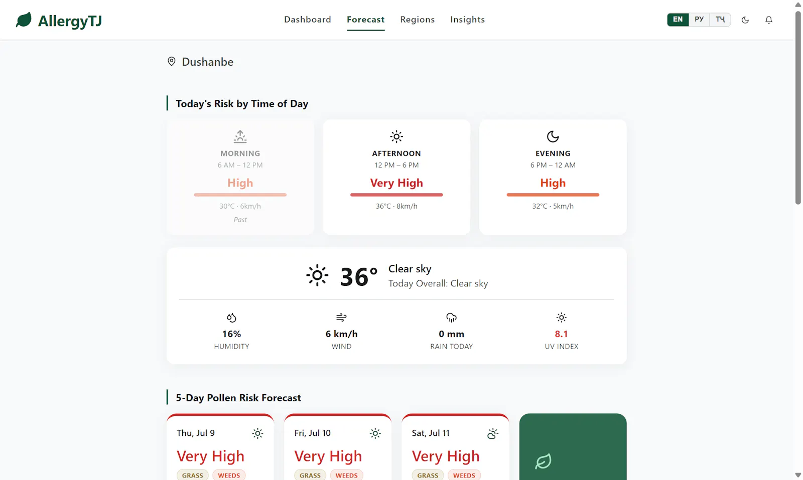 AllergyTJ screenshot 2