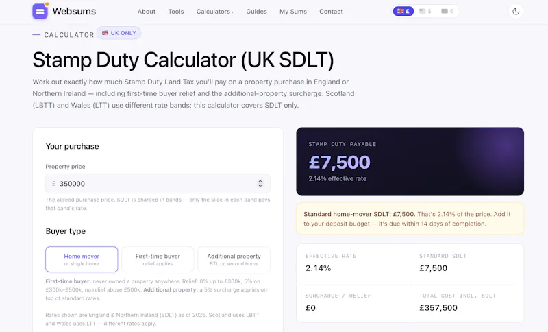 Websums screenshot 5