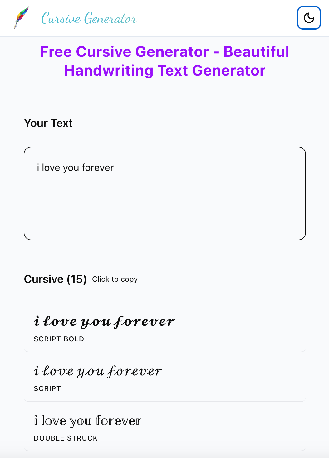 Cursive Generator gallery image