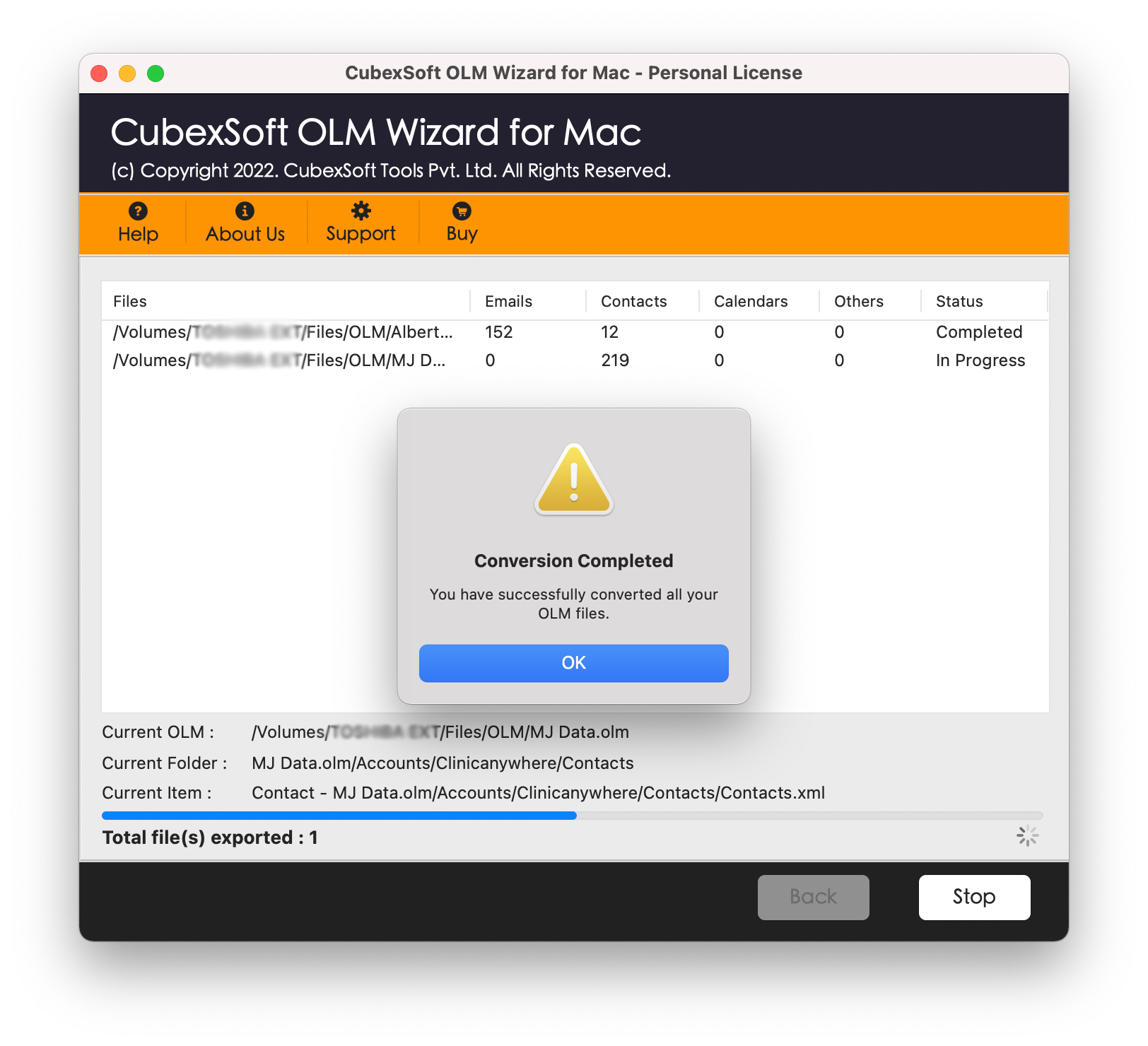 Cubexsoft OLM Converter لنظام التشغيل Mac media 6