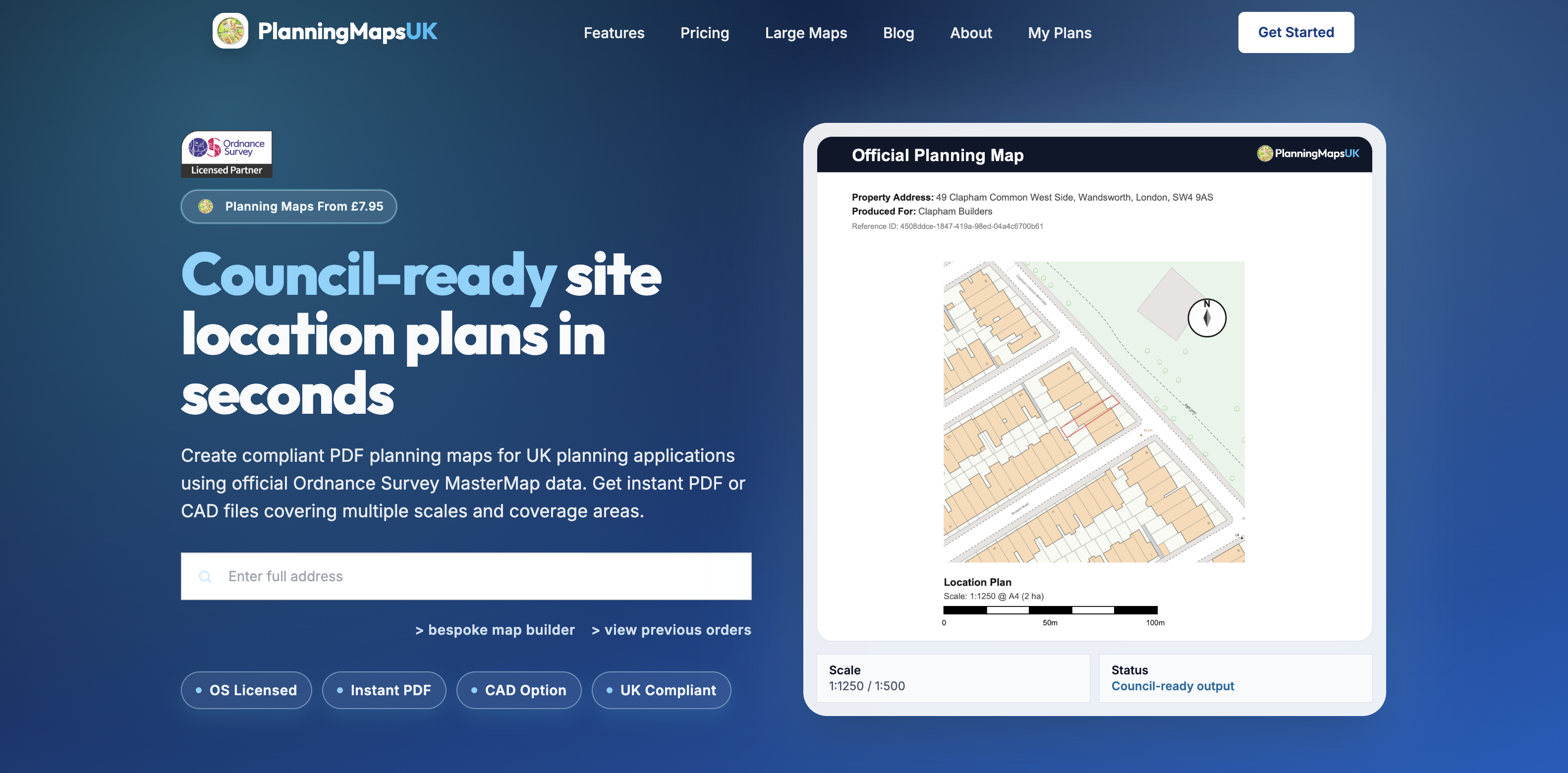 PlanningMapsUK - Screenshot 2 showing product features and functionality