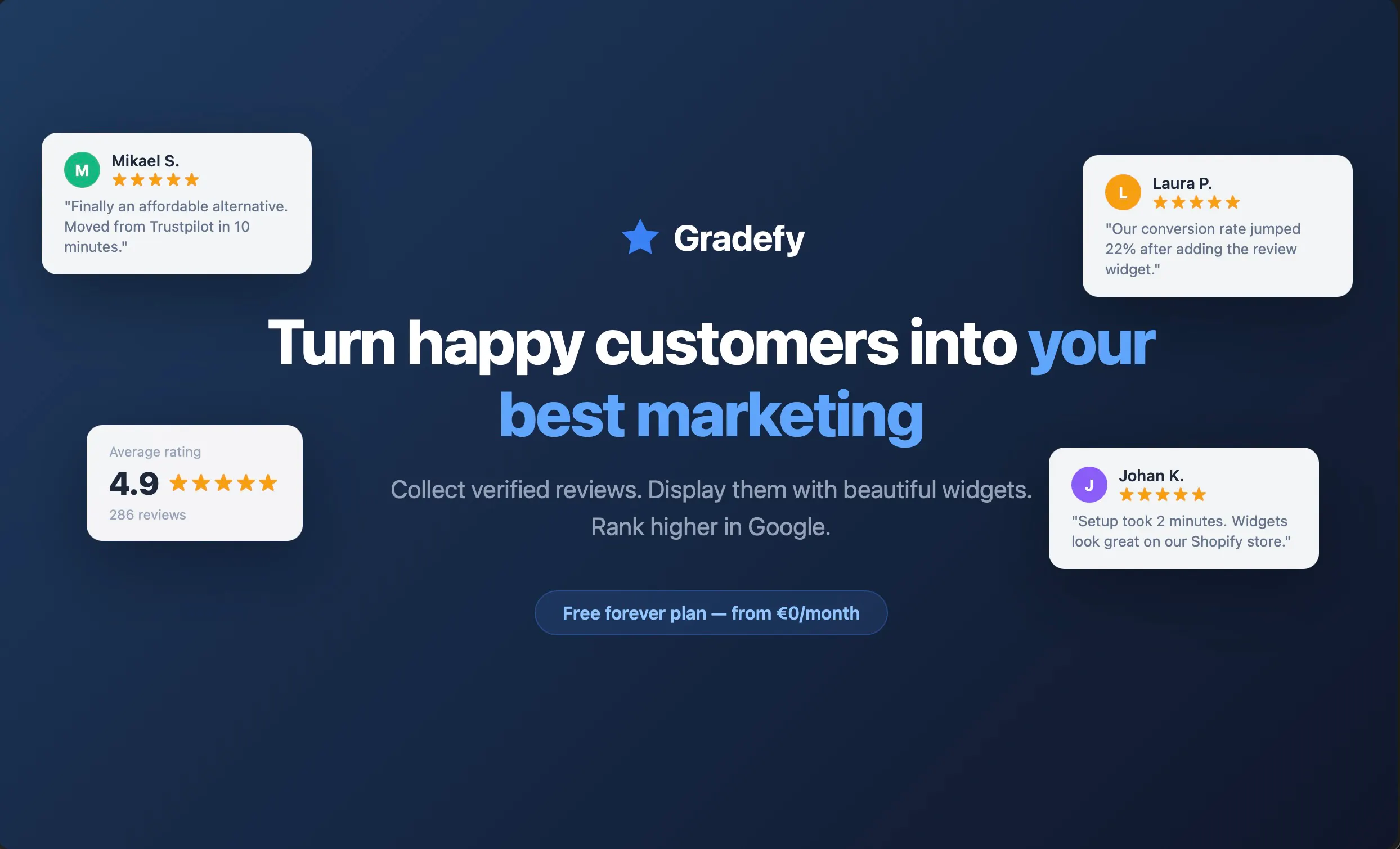 Gradefy 제품 배너