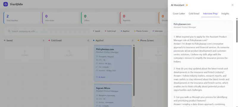 Trackfolio screenshot 5