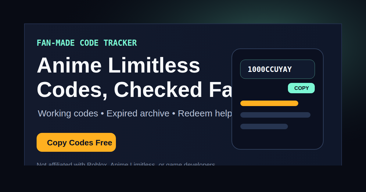 AnimeLimitlessCodes