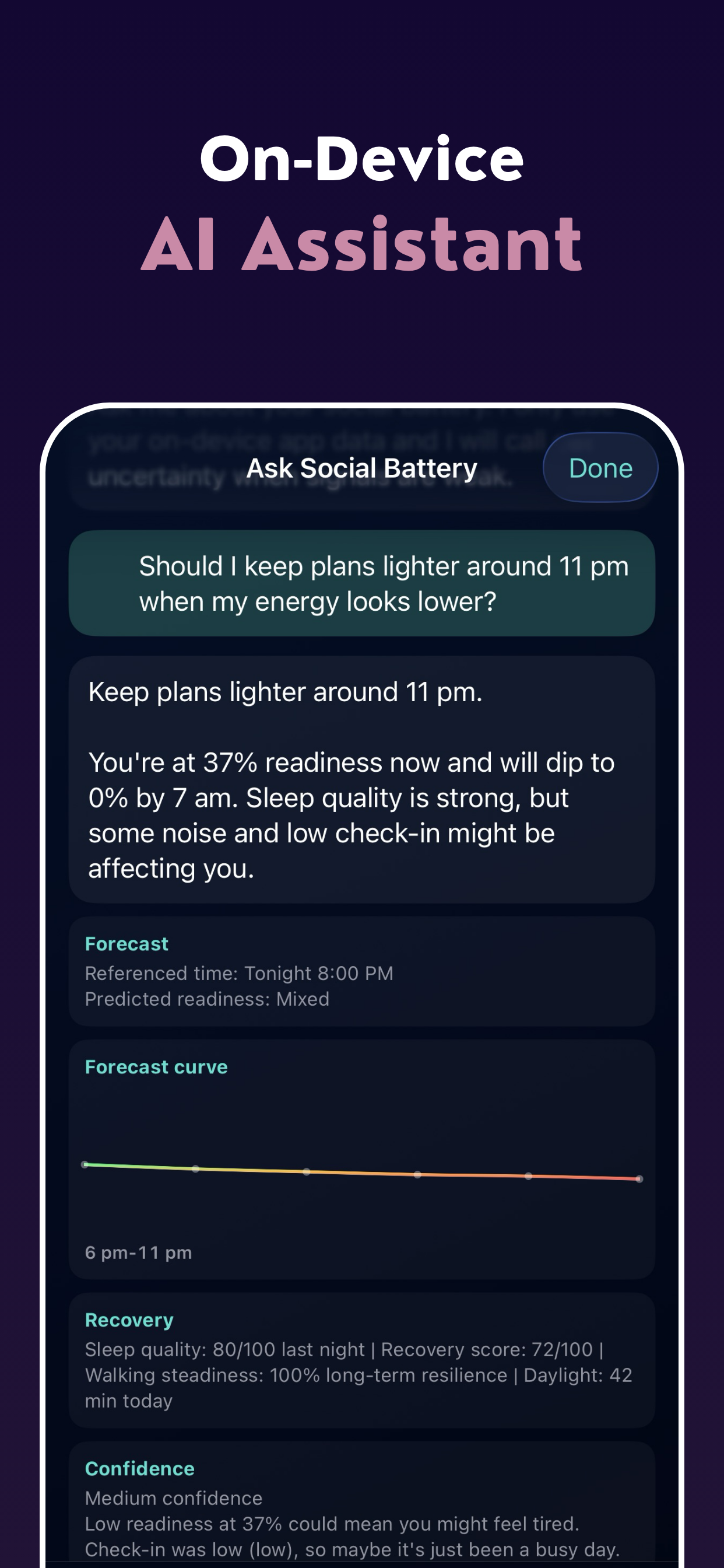 Social Battery: AI Energy Monitor gallery image
