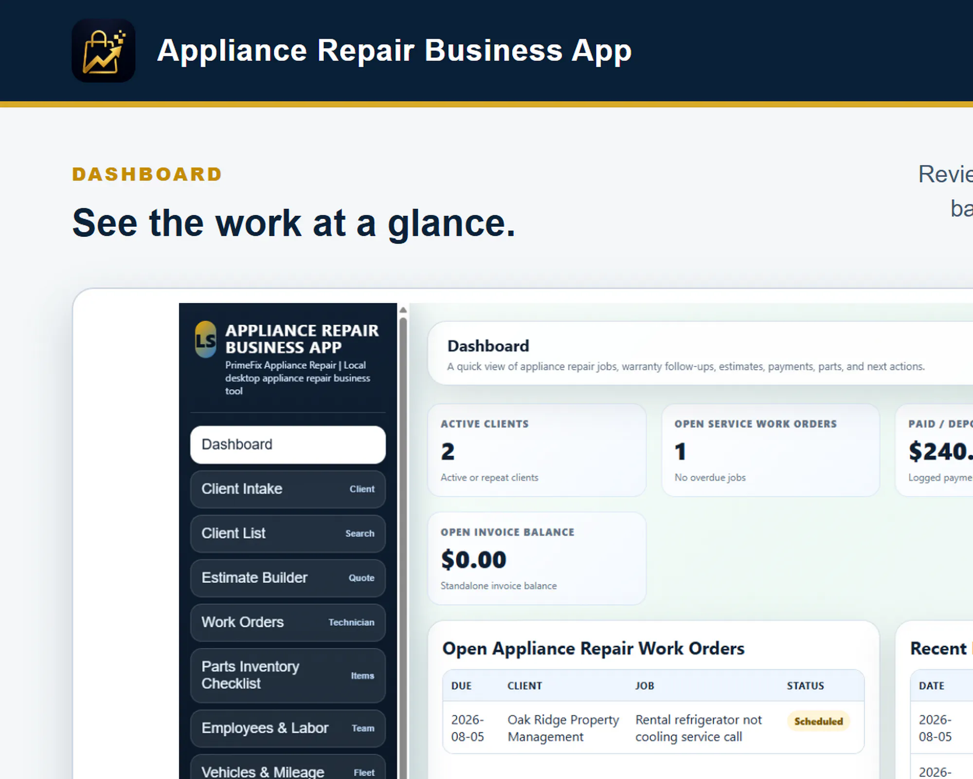 Appliance Repair Business App gallery image