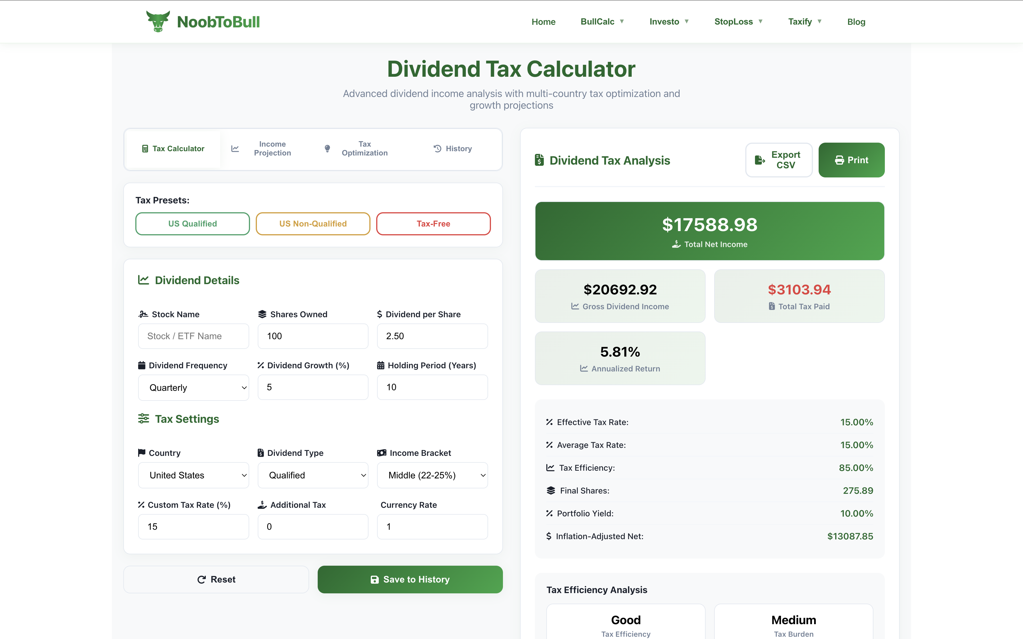 NoobToBull.com - Screenshot 4 preview