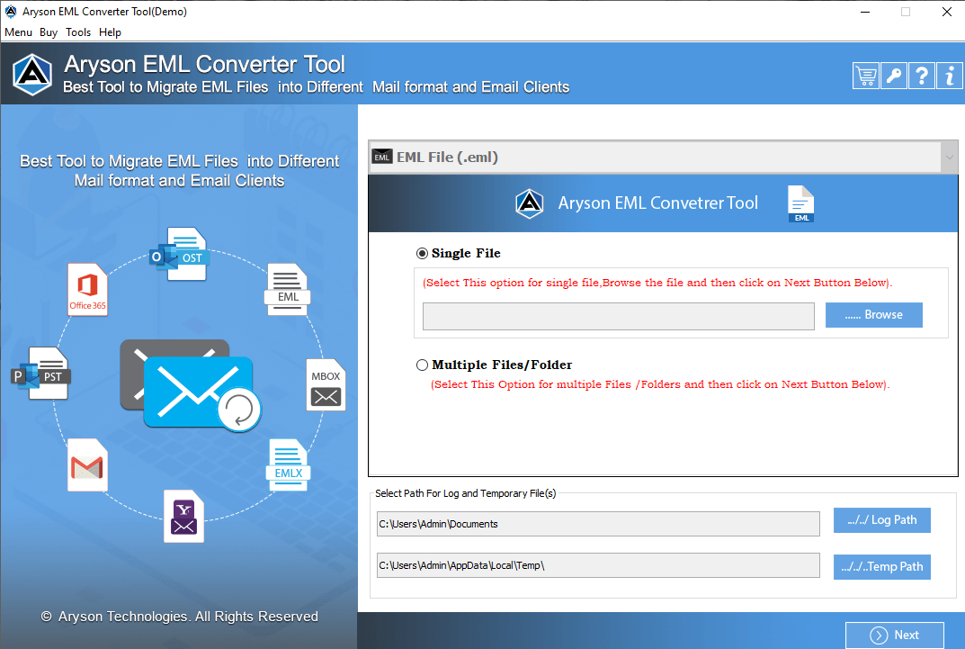 EML Converter Tool - Beste software om EML -bestanden te converteren naar 10 bestandsindelingen media 2