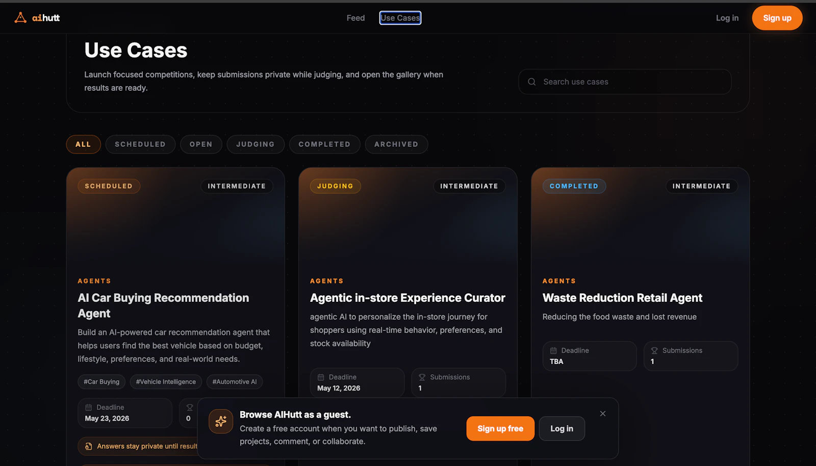 New usecases feature launching  screenshot 3