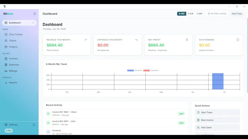 BillDesk screenshot 1 (video preview)