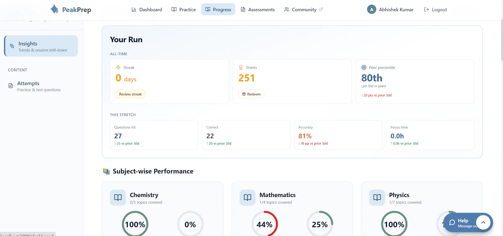PeakPrep screenshot 4
