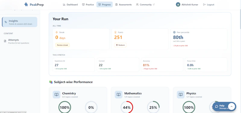 PeakPrep screenshot 4