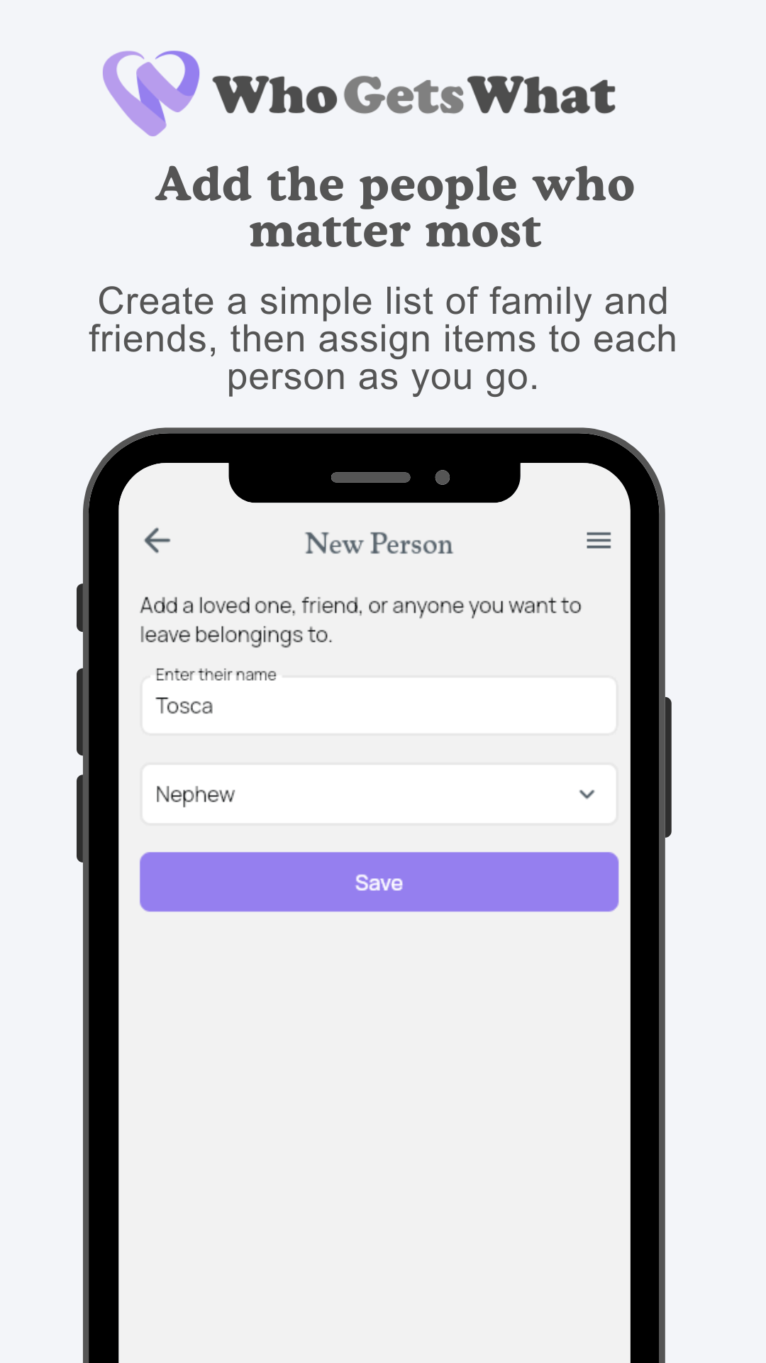 Who Gets What - Screenshot 3 showing product features and functionality