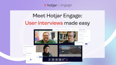 Hotjar dashboard showcasing automated participant recruitment, scheduling, and hosting features