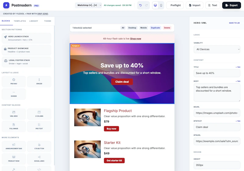 Email Builder screenshot 2