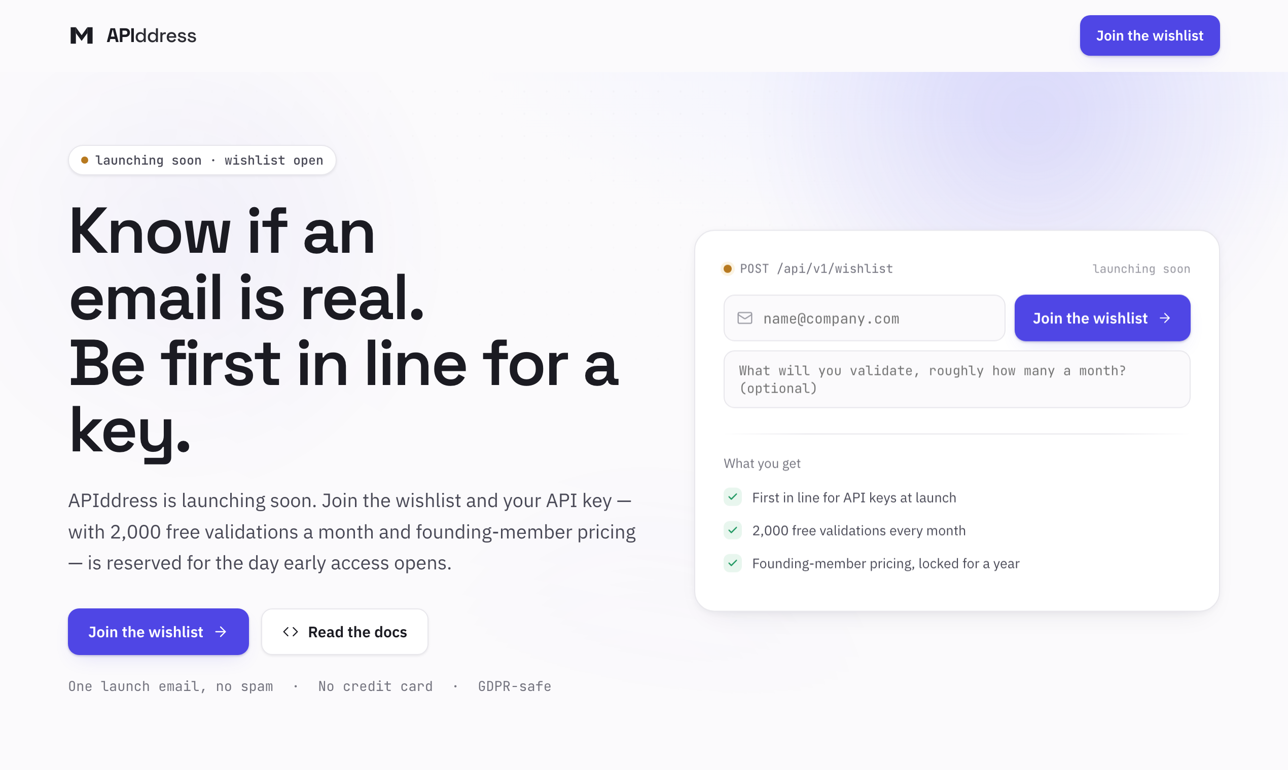 APIddress — email validation API gallery image