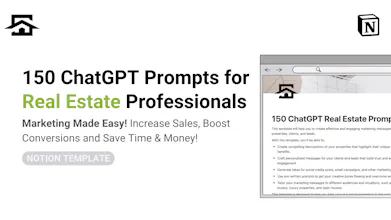 150 ChatGPT Real Estate Prompts - Notion gallery image