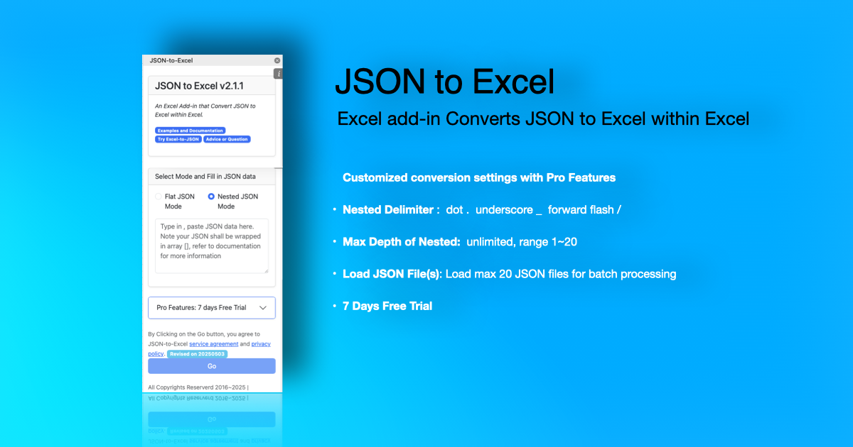 wtsolutions에 의해 탁월한 JSON - 평평하고 중첩 된 JSON 온라인 컨버터를 탁월합니다 미디어 1
