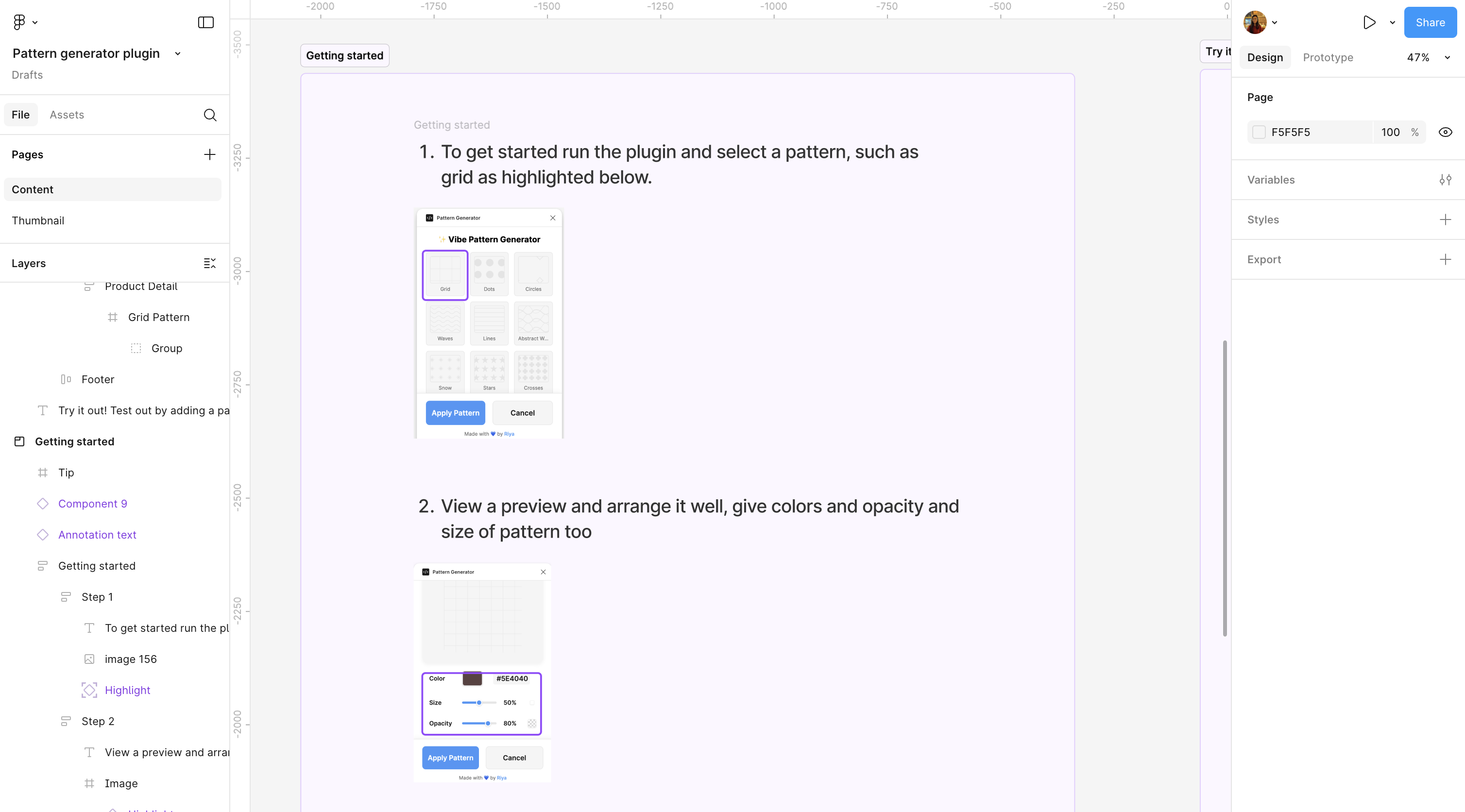 เครื่องกำเนิดรูปแบบ - สร้างรูปแบบได้อย่างรวดเร็วโดยไม่ต้องยุ่งยากใด ๆ ใน Figma! media 3