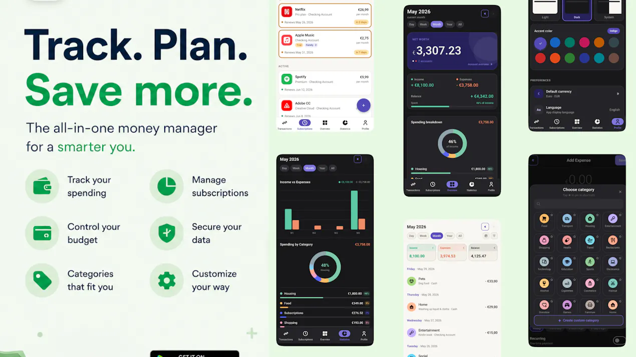 Budget & Subscription Tracker product