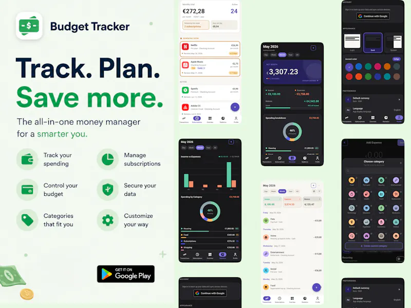 Budget & Subscription Tracker screenshot 1