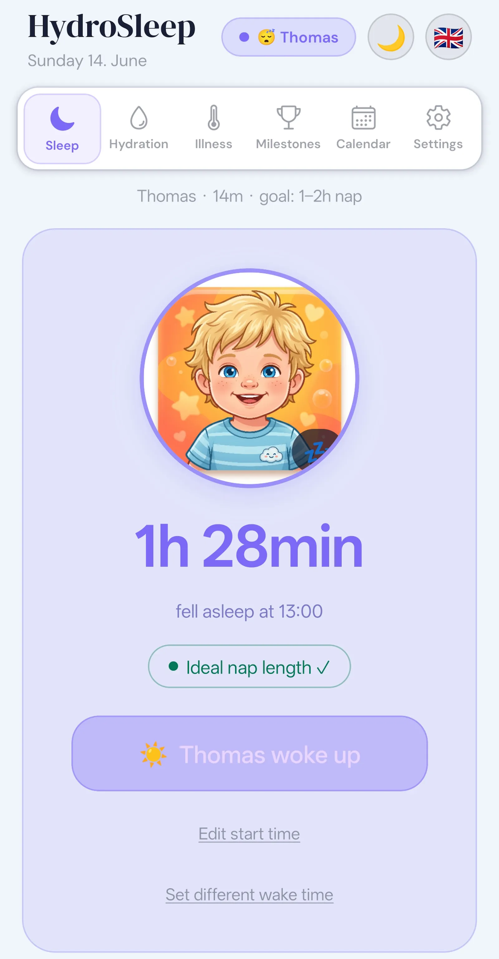 HydroSleep — Baby Tracker screenshot 1