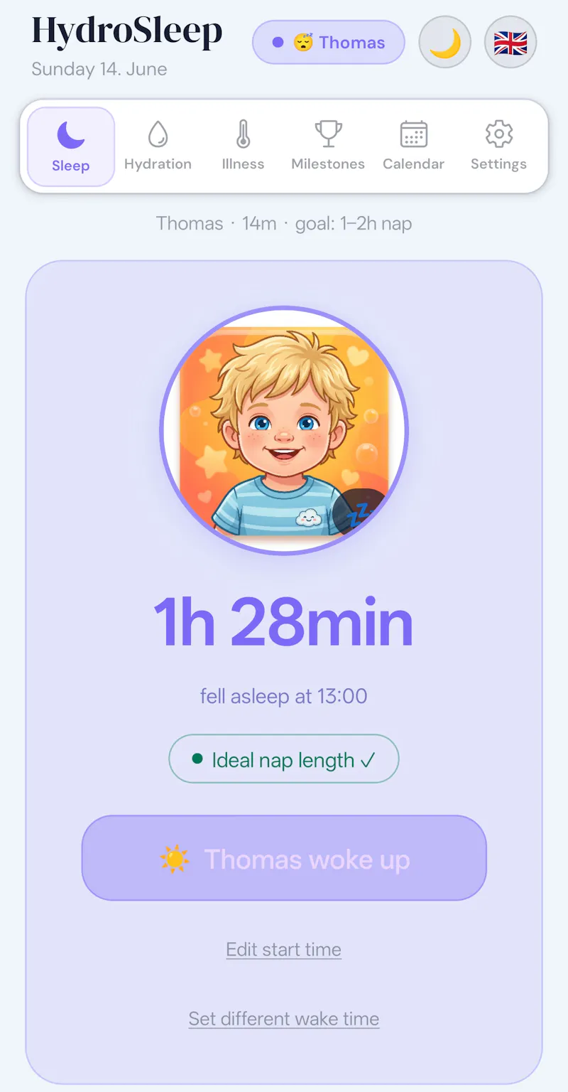 HydroSleep — Baby Tracker screenshot 1