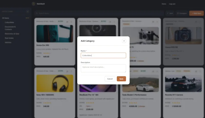 MyItemVault screenshot 4