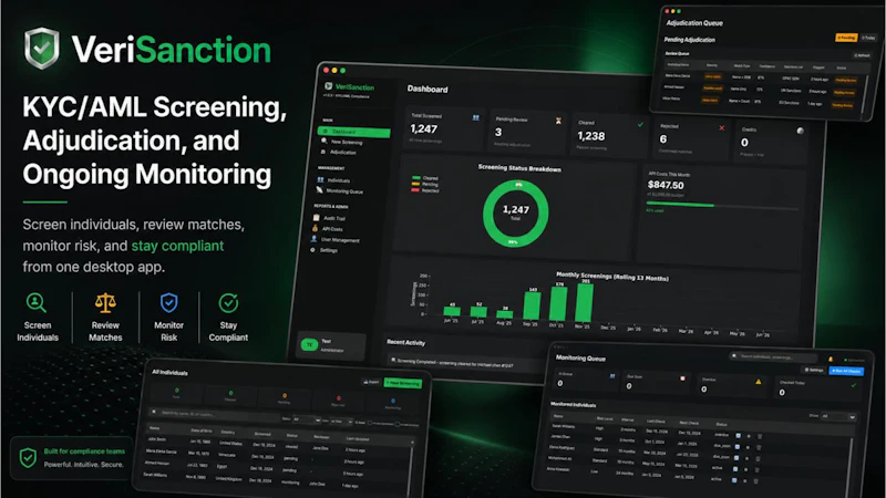 VeriSanction screenshot 2