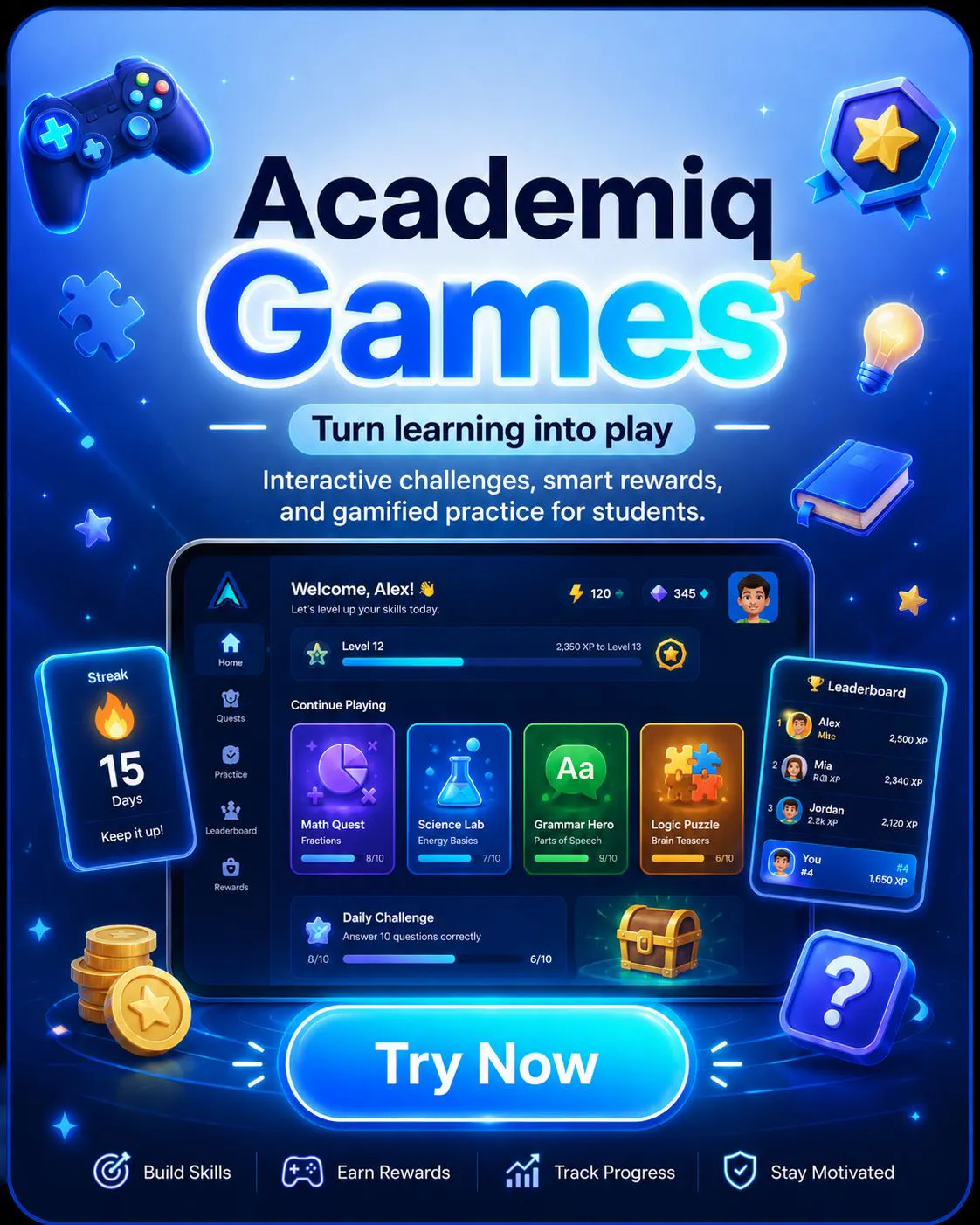 AcademiQ Games — Learn by playing