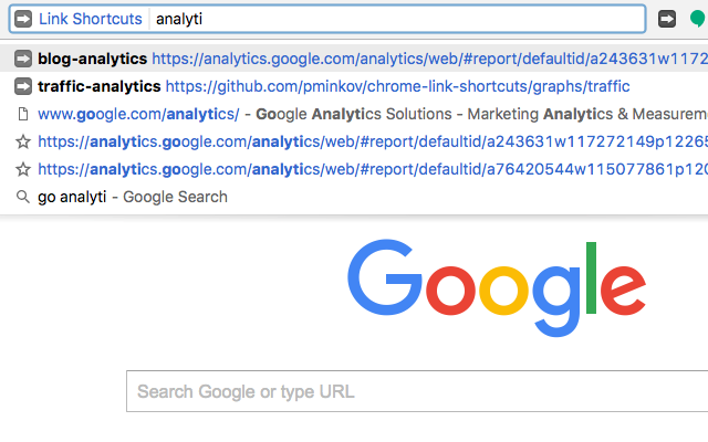 Link Shortcuts Chrome Extension gallery image