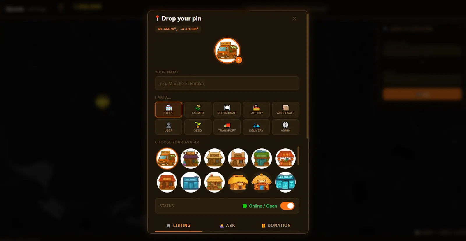 Djowda Food Freedom Map screenshot 1