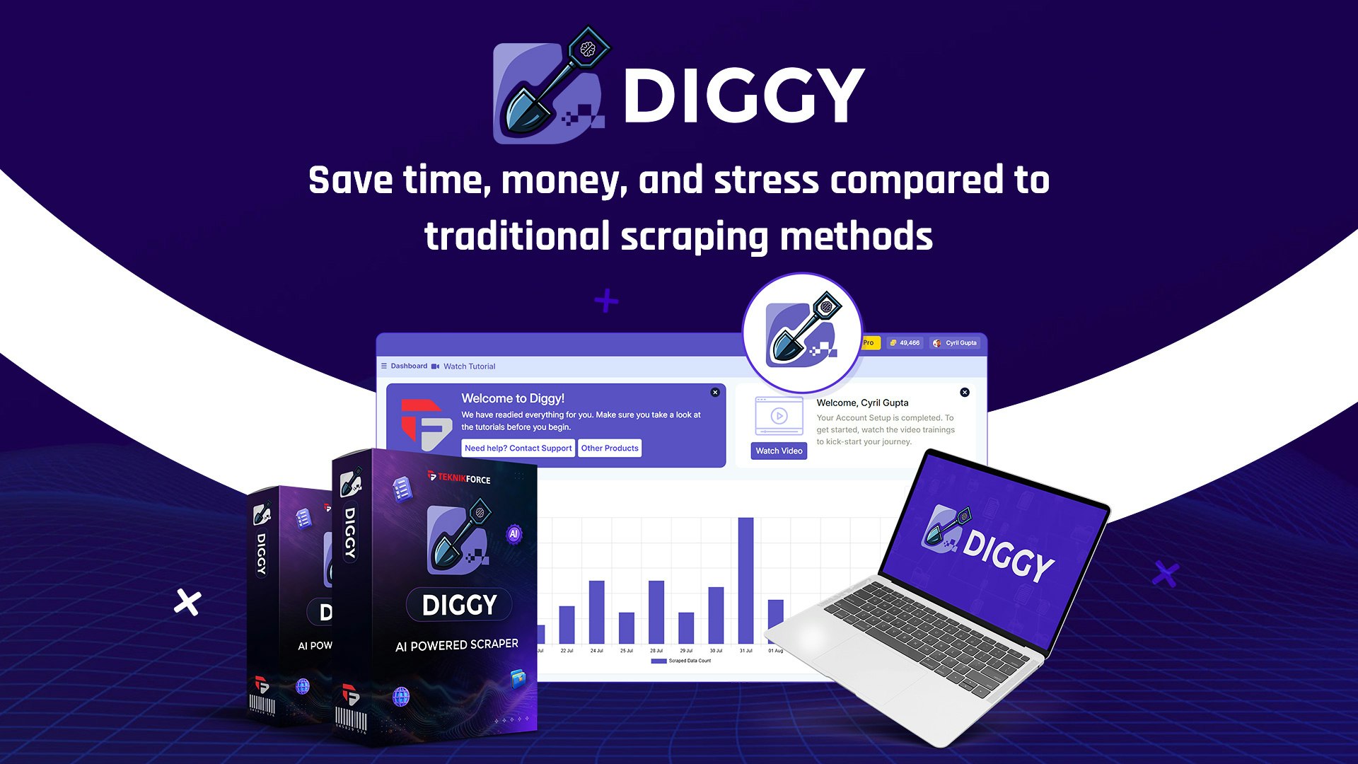 Diggy Miner AI Web Scraper - Get leads and data from any website using AI. media 5
