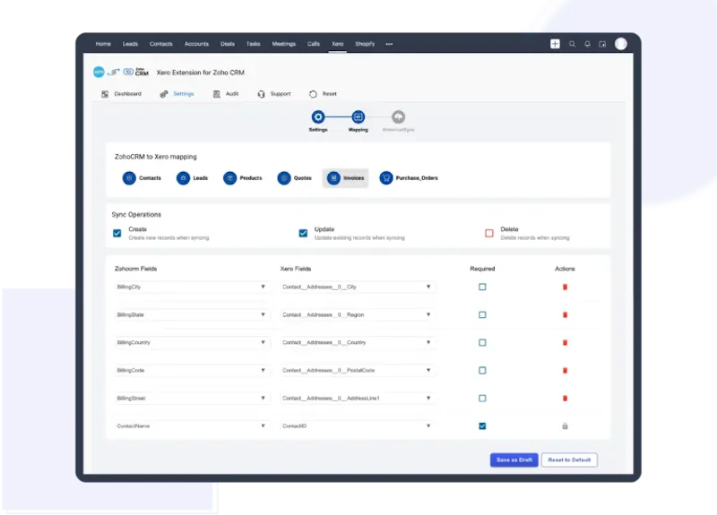 Xero Integration for Zoho CRM screenshot 2