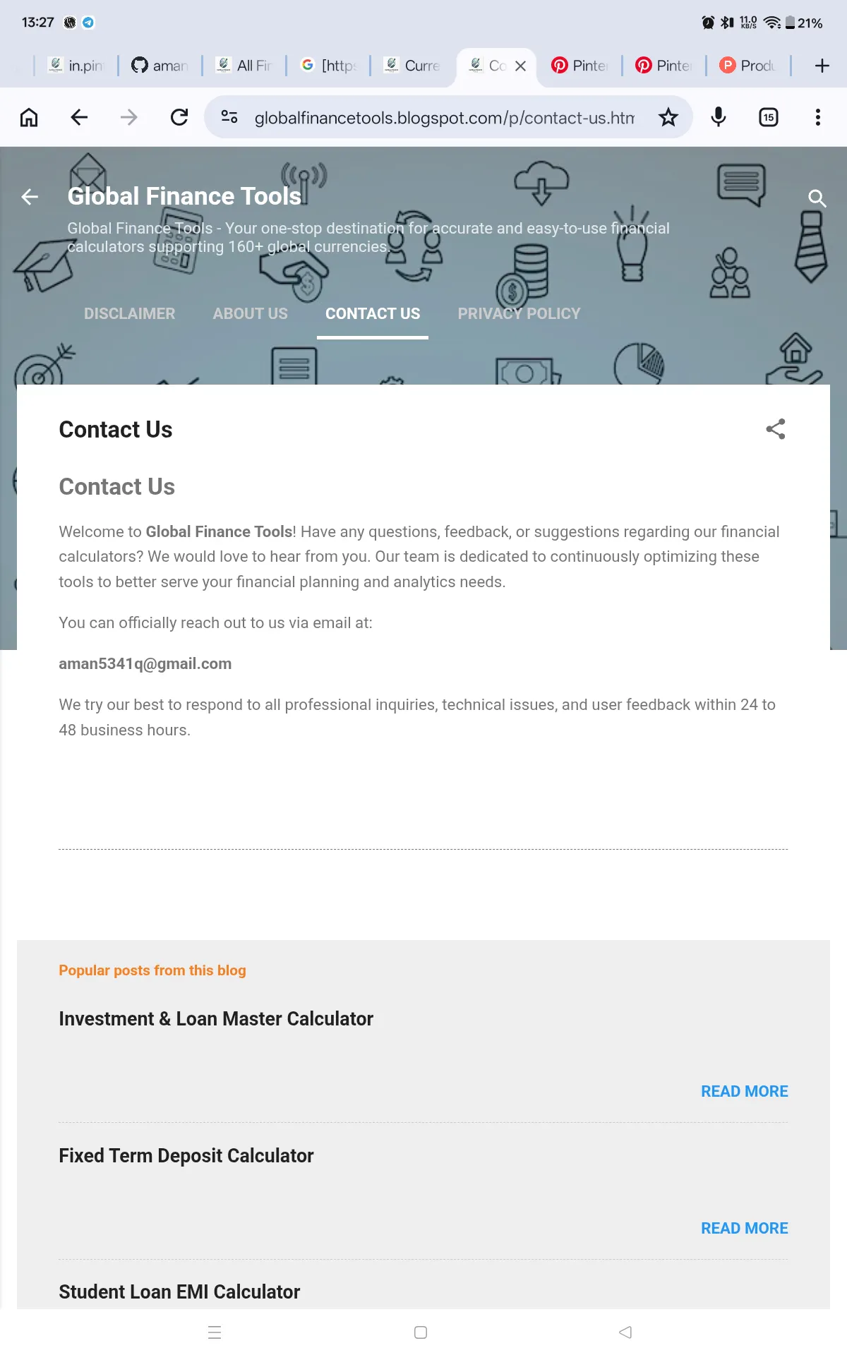 Global Finance Tools  gallery image