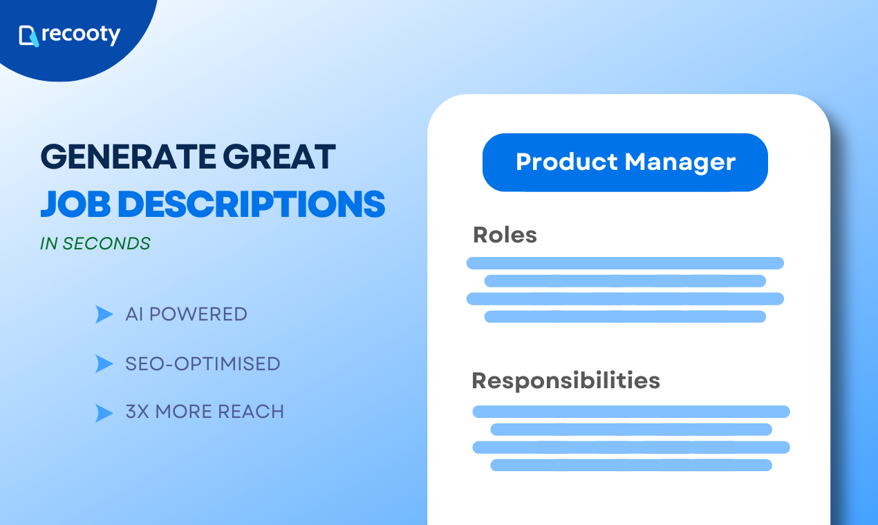 startuptile Job Descriptions Generator by Recooty-Generate perfect job descriptions for any role in seconds