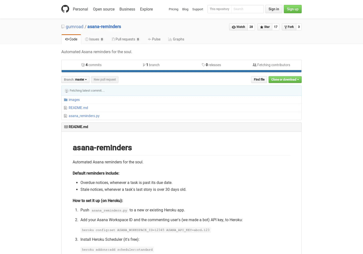 Asana Reminders