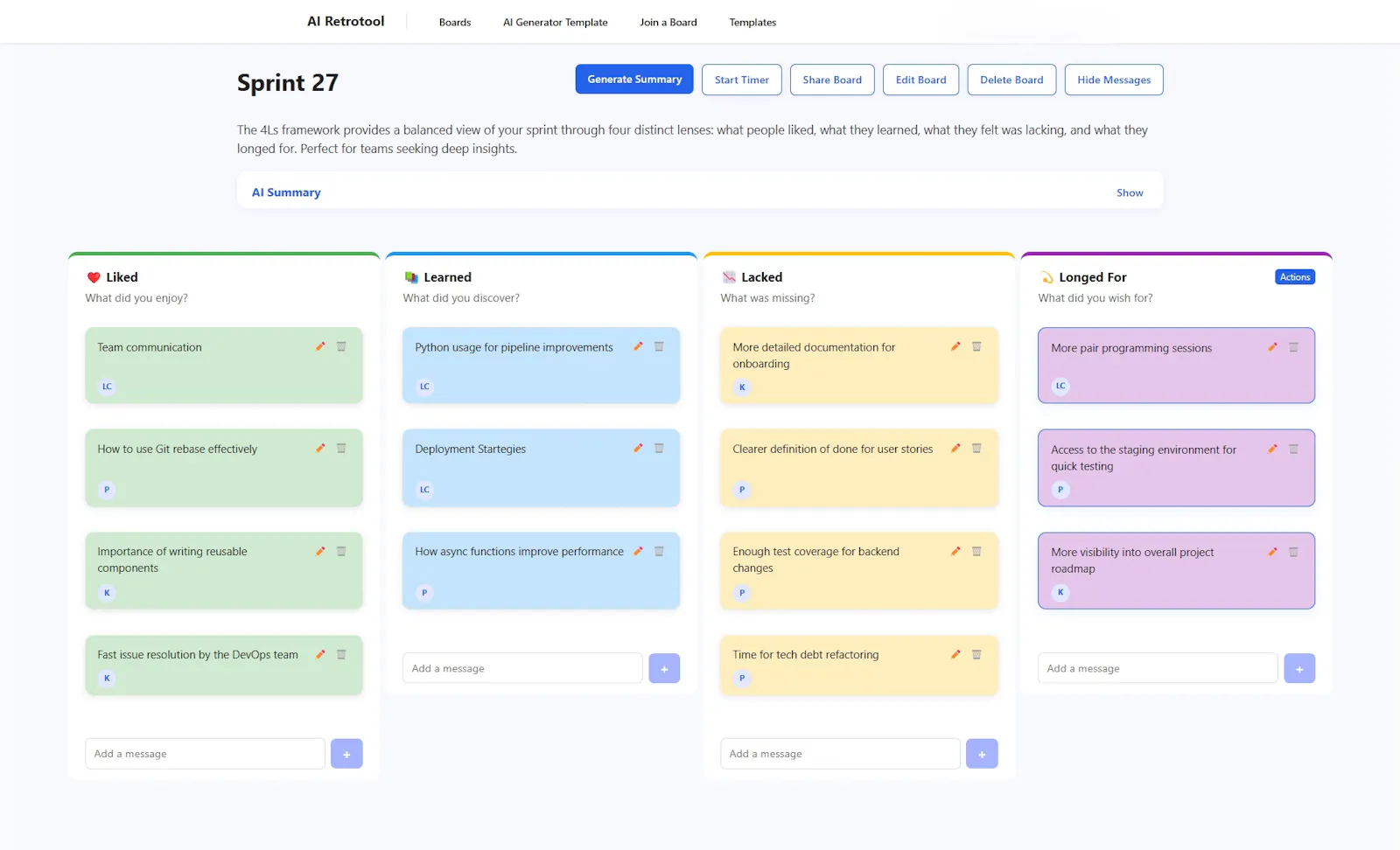 AI Retroboard screenshot 4