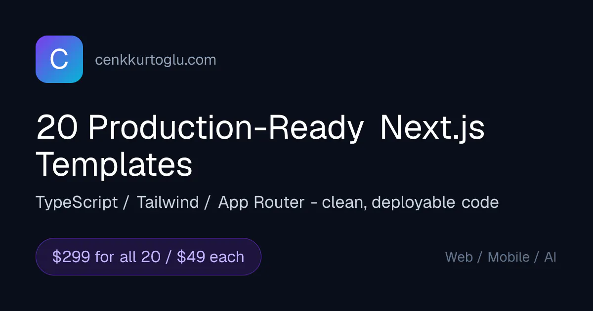 20 Premium Next.js Website Templates gallery image