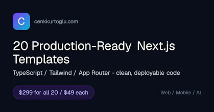 20 Premium Next.js Website Templates gallery image