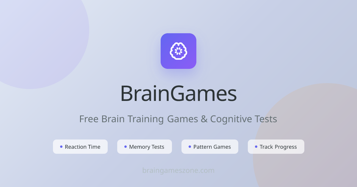 BrainGames Zones - Main product screenshot demonstrating key features and user interface