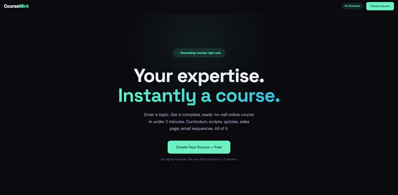 CourseMint — Your expertise.Your course. screenshot 1