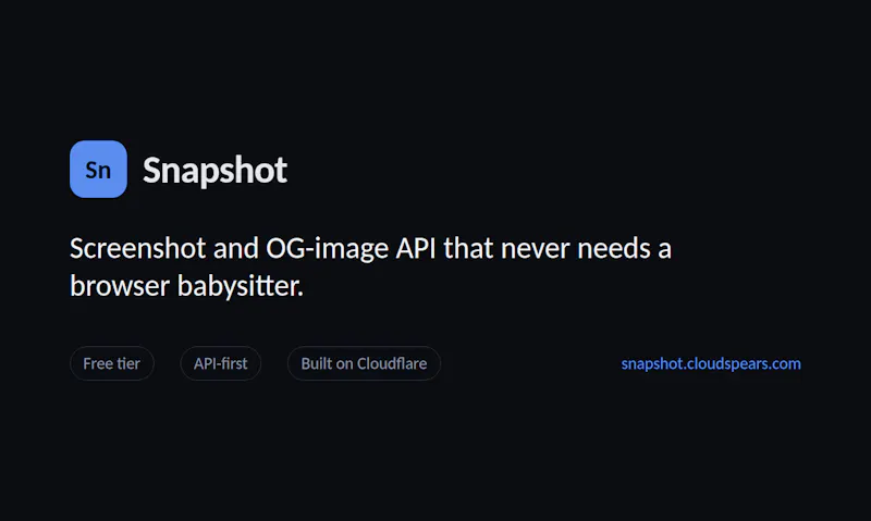 Snapshot — Screenshot and OG screenshot 2