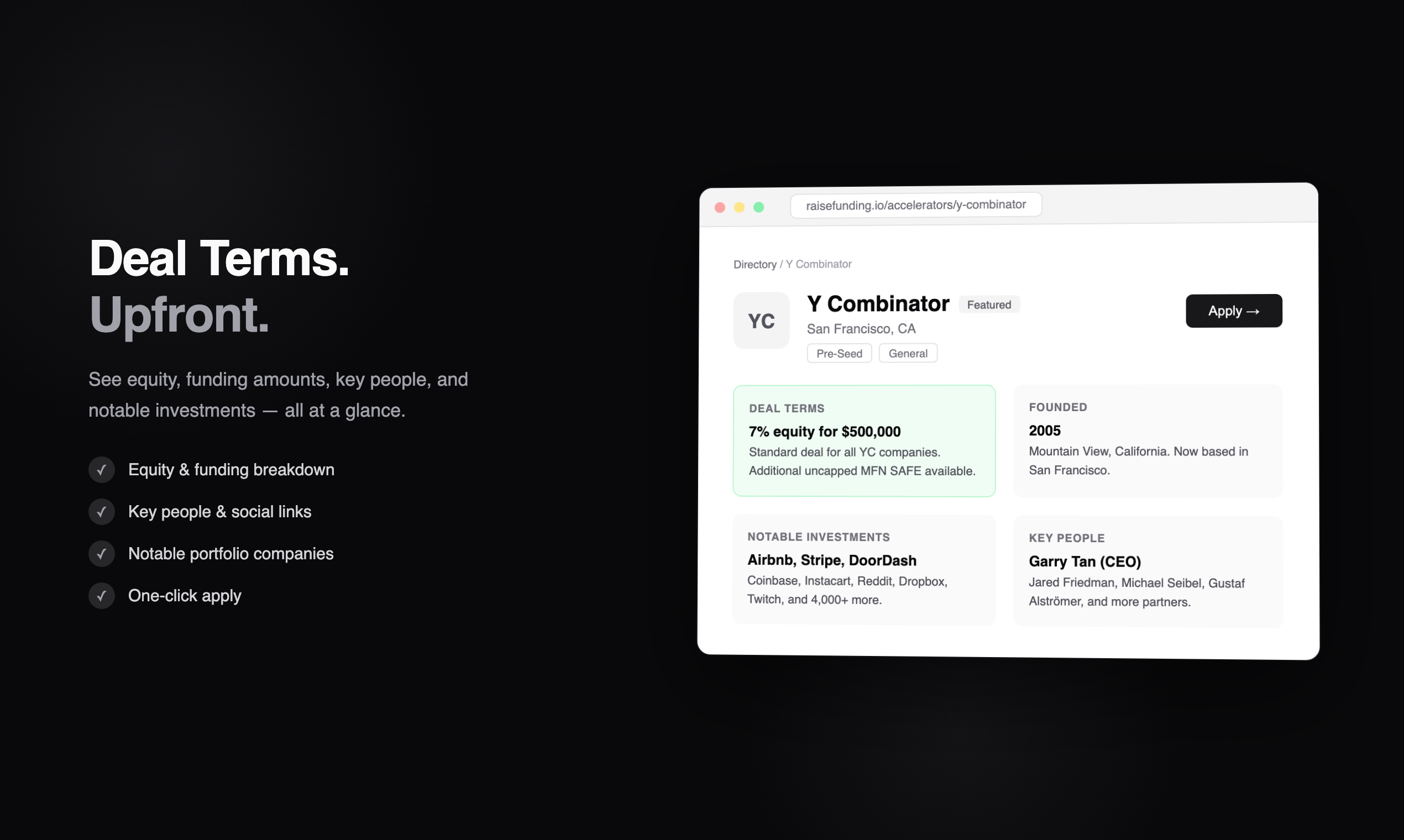 RaiseFunding - Screenshot 3 showing product features and functionality